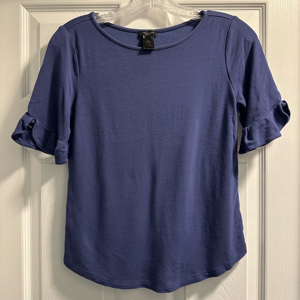 Ann Taylor Factory Royal Blue Short Sleeve Top